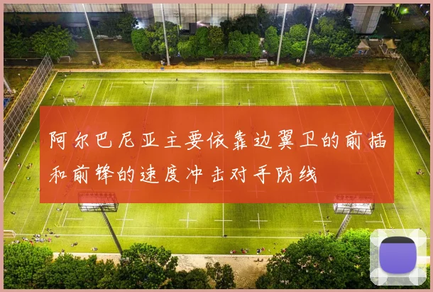 阿尔巴尼亚主要依靠边翼卫的前插和前锋的速度冲击对手防线